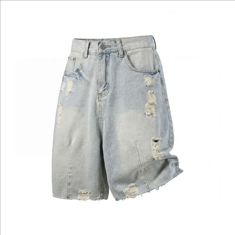 Men'S Fashion Jeans - Celana Pendek Jeans Kasual Pria Musim