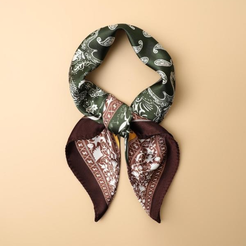 Men'S Fashion Head Scarf - Selendang Persegi Bermotif Paisley, Selendang Kepala