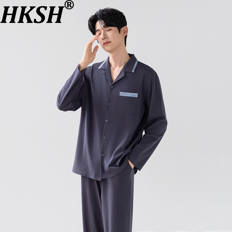 Men'S Fashion And Style - HKSH Setelan Baju Serat Katun Bambu