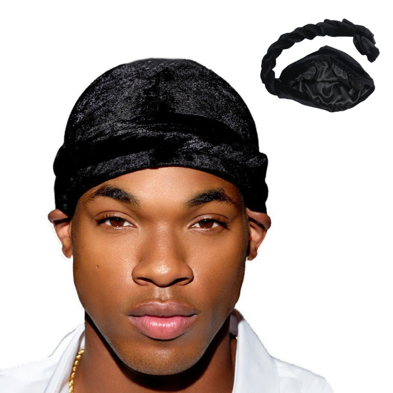 Men'S Fashion Head Scarf - Syal Kepala Beludru Pria Warna Solid