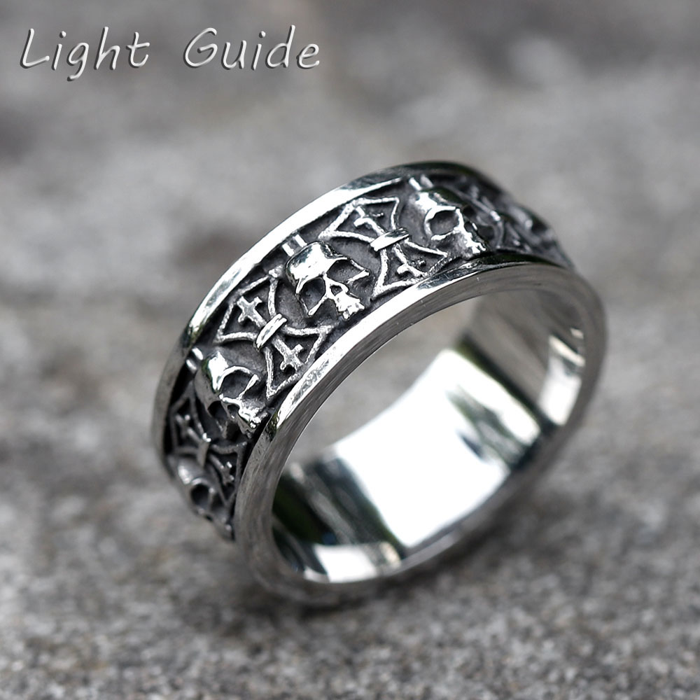 Men'S Fashion Guide - Cincin tengkorak 316L besi tahan karat