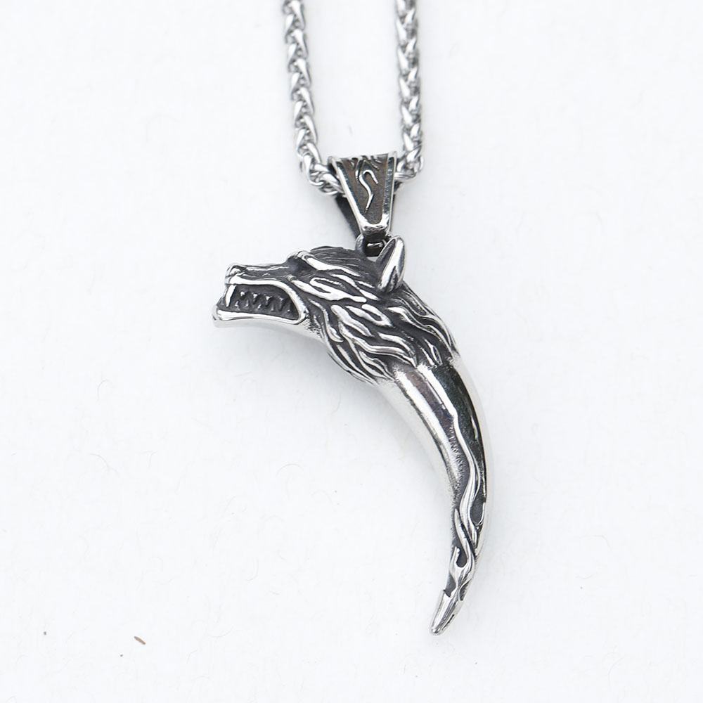 Kalung Liontin Kepala Serigala - Men'S Fashion Guide ulasan dan harga