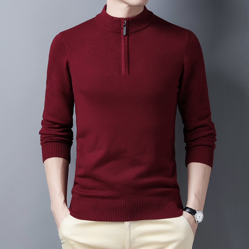 Sweater Rajut Pria Setengah Re - Men'S Fashion Zip Sweater ulasan dan harga