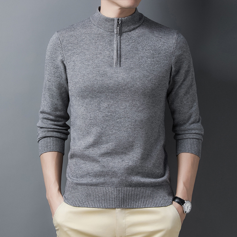 Sweater Rajut Pria Setengah Re - Men'S Fashion Zip Sweater ulasan dan harga