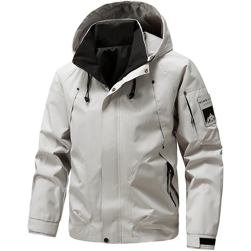 Jaket Hoodie Tahan Air Musim S - Windbreaker Men Zip ulasan dan harga