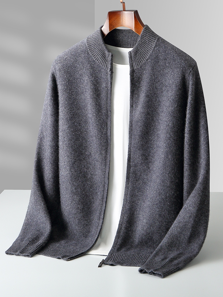 Kardigan Rajut Pria Wol Merino - Men'S Fashion Zip Sweater ulasan dan harga