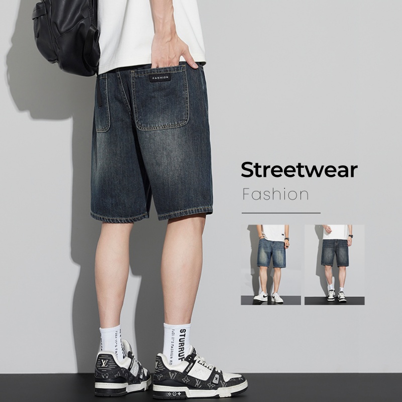 Celana Pendek Denim Vintage Pr - Men'S Fashion Jeans ulasan dan harga