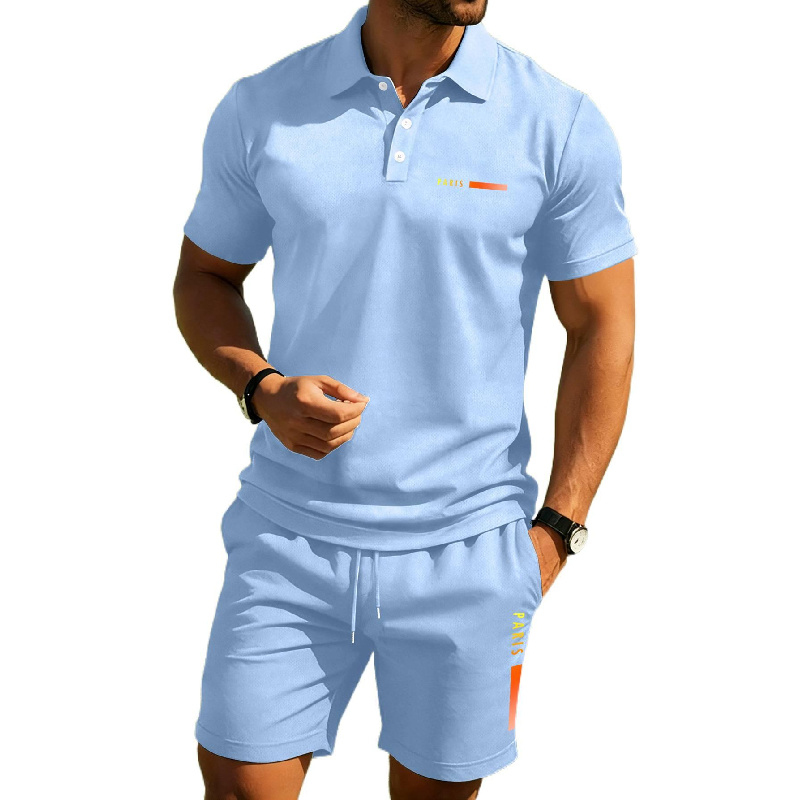 PARIS Print Kemeja polo musim  - Men'S Fashion Polo ulasan dan harga