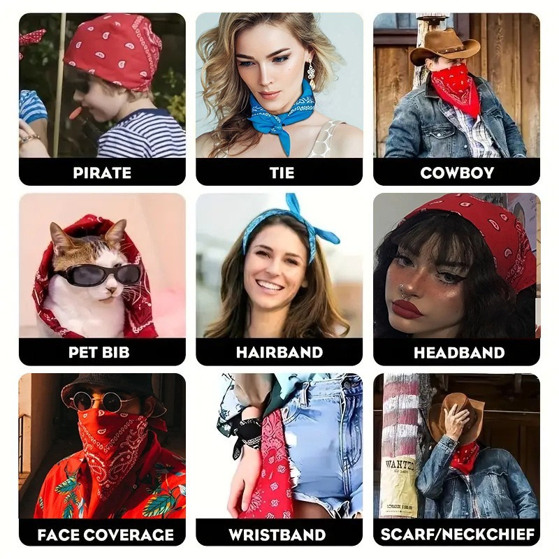 Bandana Uniseks Pria Wanita, I - Men'S Fashion Head Scarf ulasan dan harga