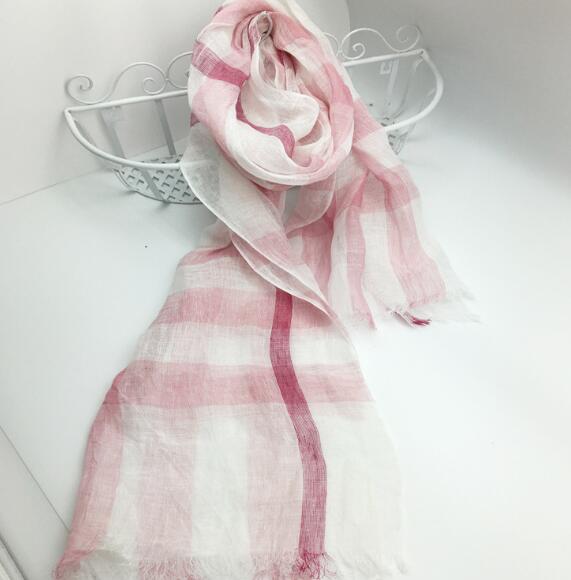 100% Linen Plaid Kontras Jumba - Men'S Fashion Head Scarf ulasan dan harga